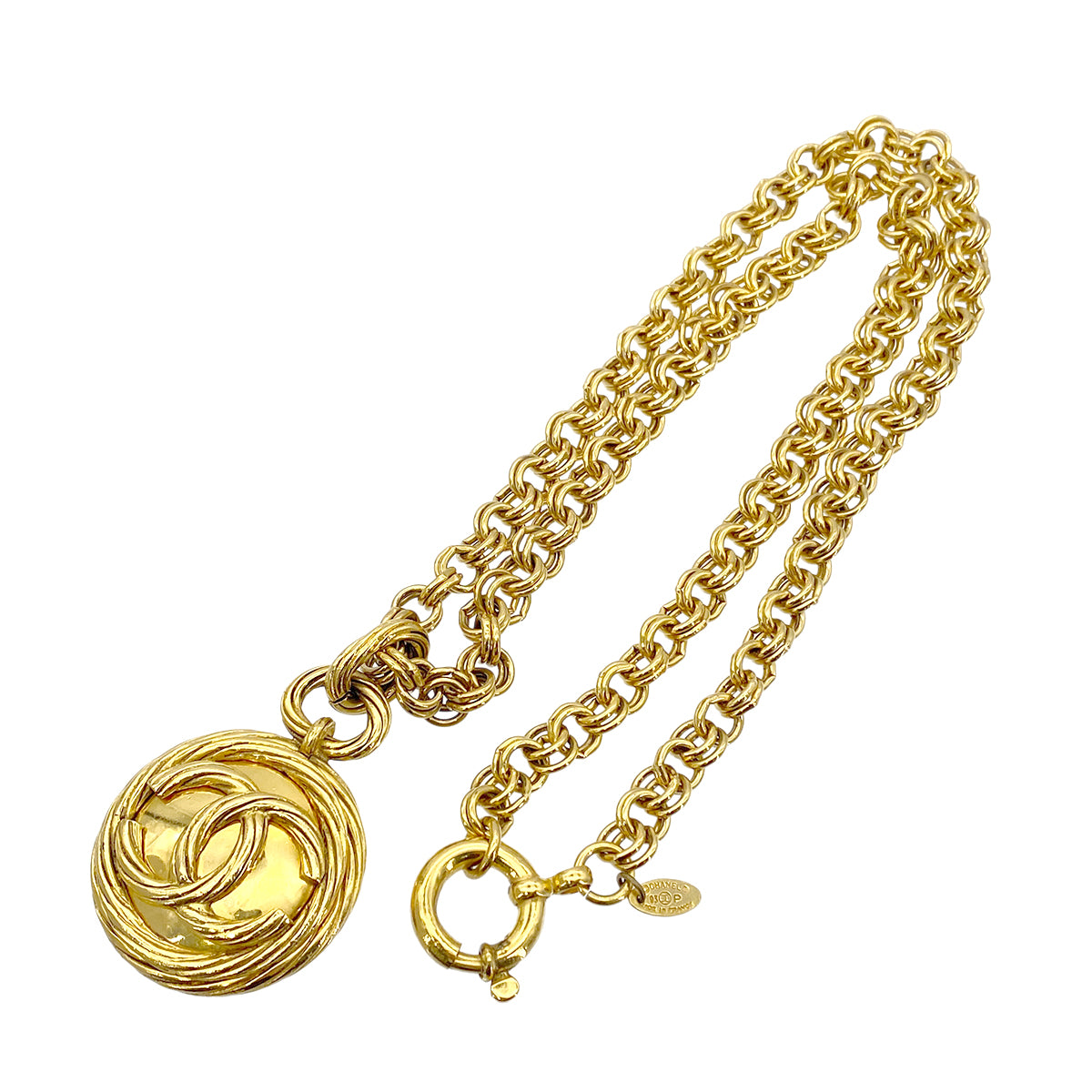 CHANEL VINTAGE NECKLACE MIRROR COCOMARK ACCESSORY 93P 90263124