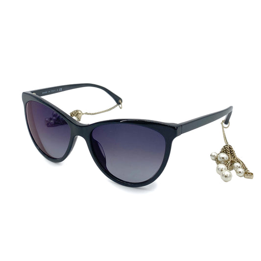 CHANEL VINTAGE SUNGLASSES COCOMARK CHARM BLACK EYEWEAR 90263140