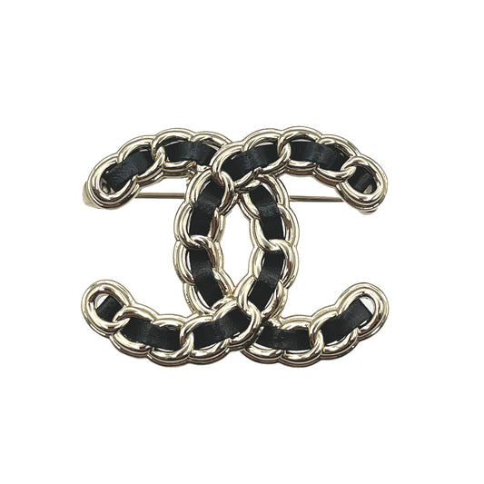 CHANEL BROACH BLACK LEATHER COCOMARK ACCESSORY B24K 90263159