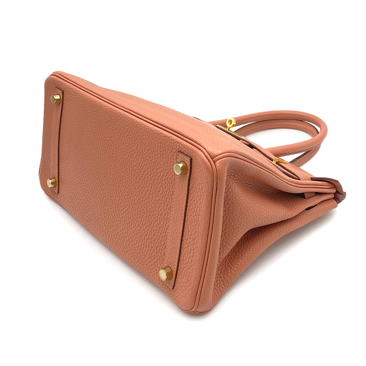 HERMES BIRKIN 30 FLAMINGO TAURILLON CLEMENCE HAND BAG □R GHW 90263217