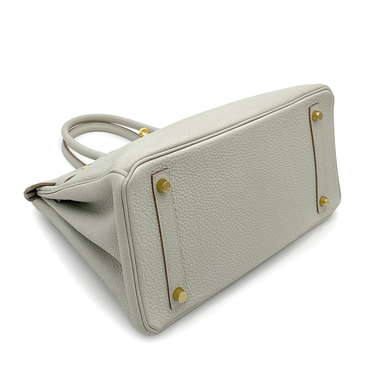 HERMES BIRKIN 30 GRIS PERLE TOGO HAND BAG D GHW 90263220