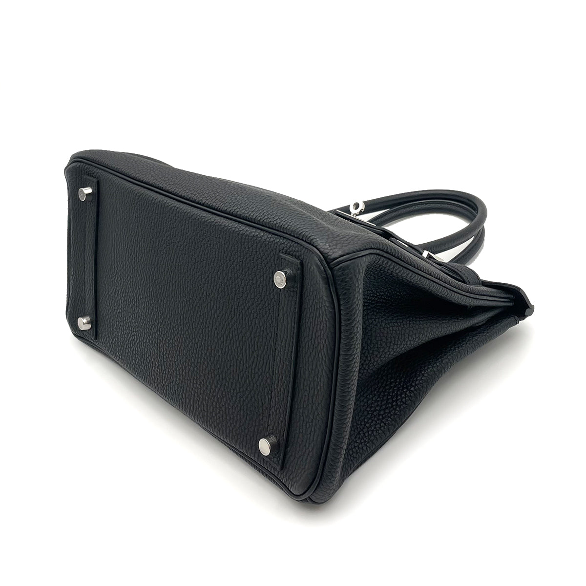 HERMES BIRKIN 30 BLACK TOGO HAND BAG □N SHW 90263221