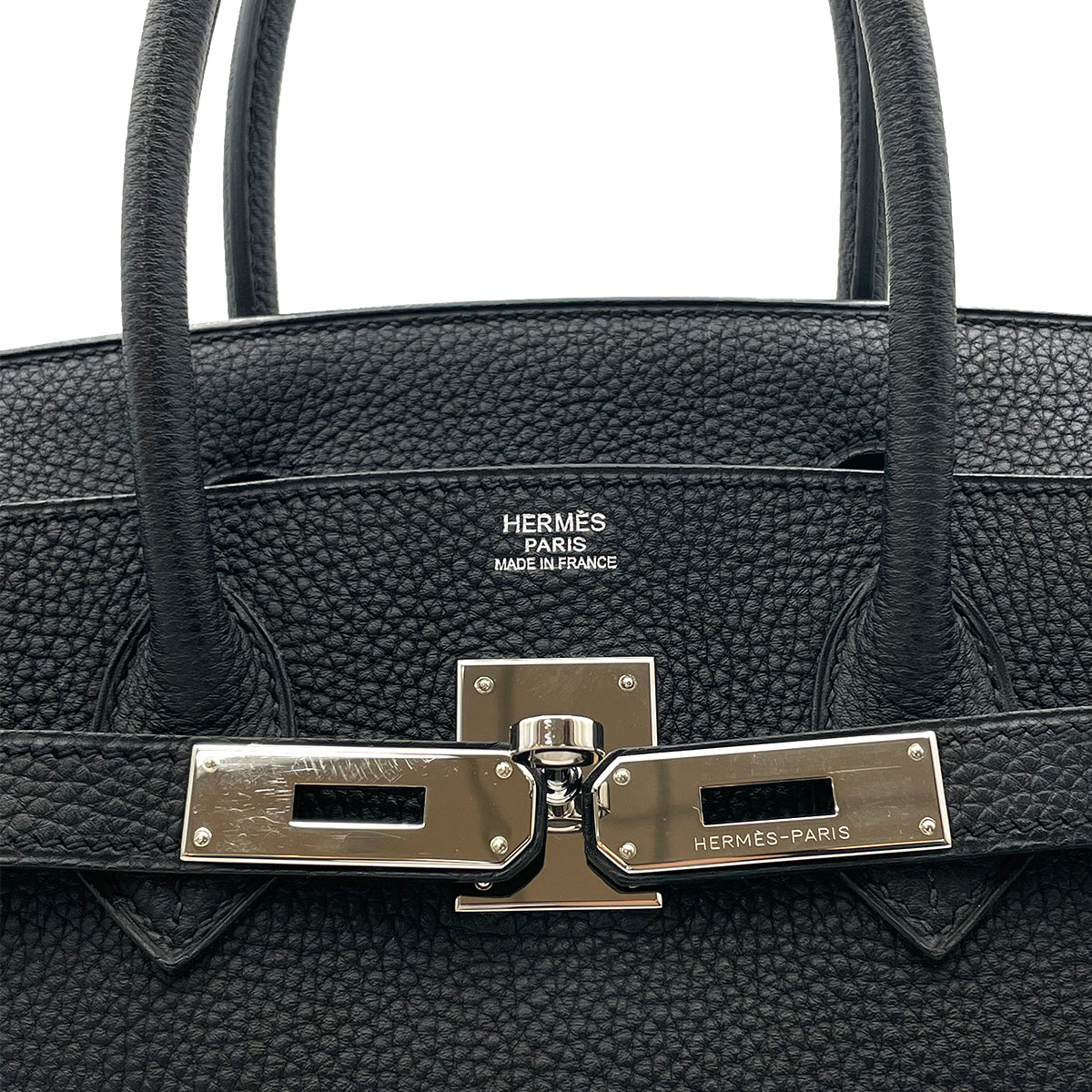 HERMES BIRKIN 30 BLACK TOGO HAND BAG □N SHW 90263221