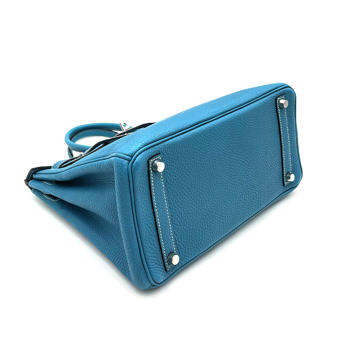 HERMES HAUT A COURROIES 28 BLUE JEAN TOGO HAND BAG ▢J SHW 90263222