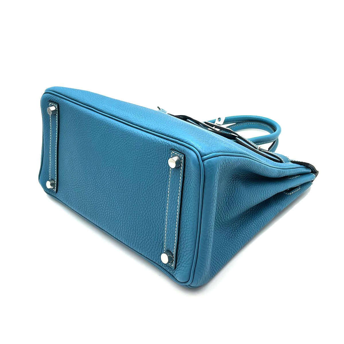 HERMES HAUT A COURROIES 28 BLUE JEAN TOGO HAND BAG ▢J SHW 90263222