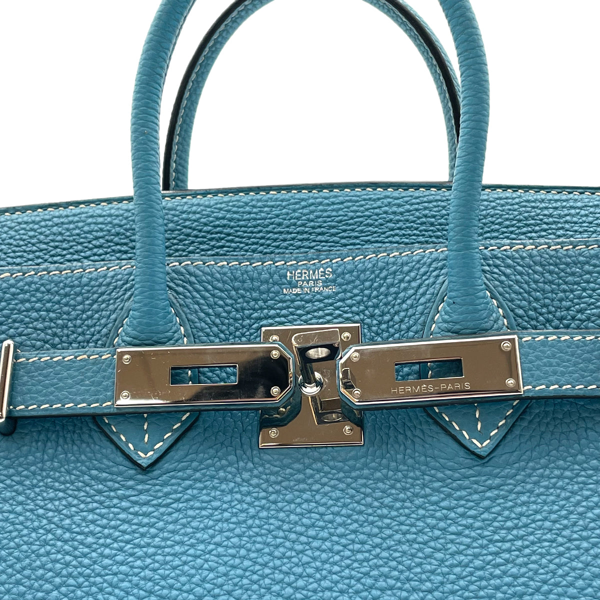 HERMES HAUT A COURROIES 28 BLUE JEAN TOGO HAND BAG ▢J SHW 90263222