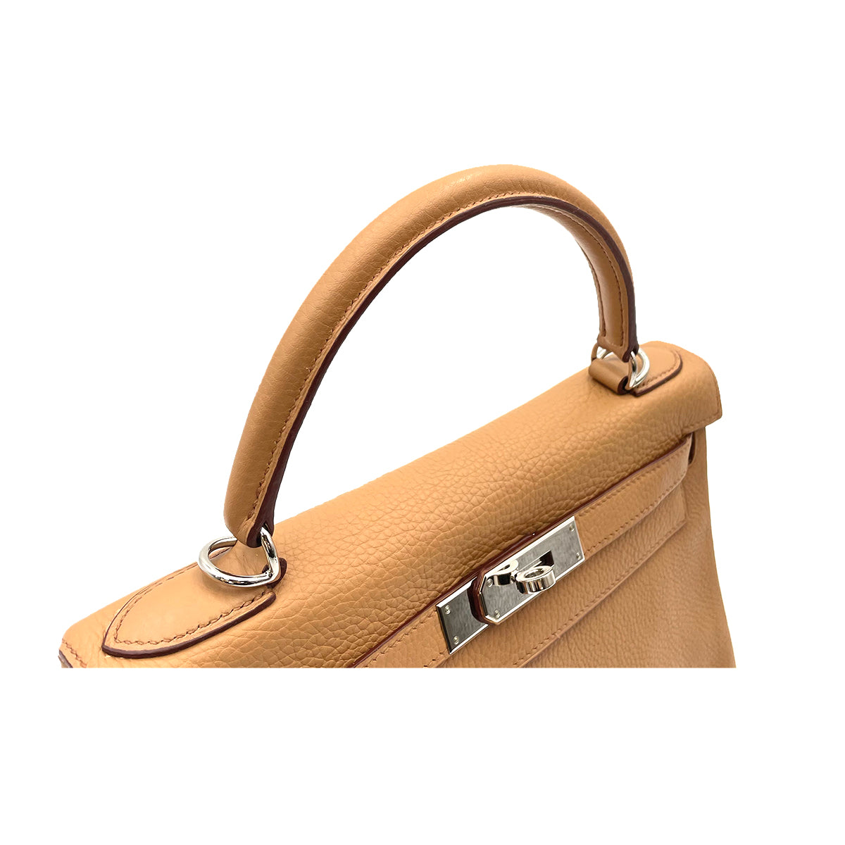HERMES KELLY 32 RETOURNE TABAC CAMEL TOGO HAND SHOULDER BAG □L 90263228