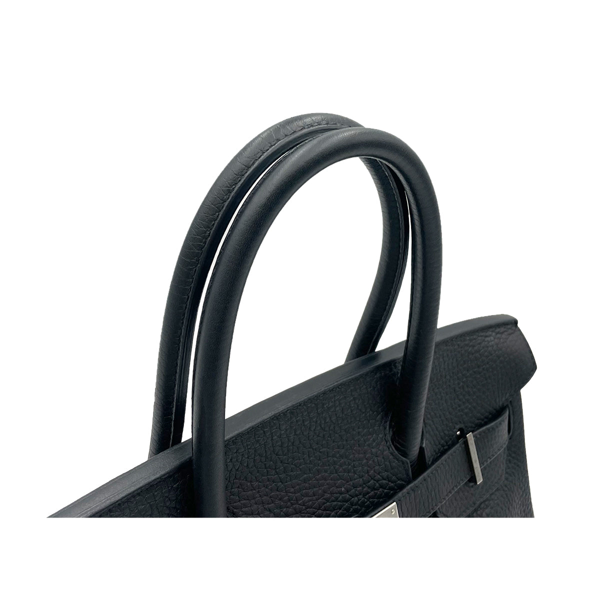 HERMES BIRKIN 30 BLACK TAURILLON CLEMENCE HAND BAG □O 90263322