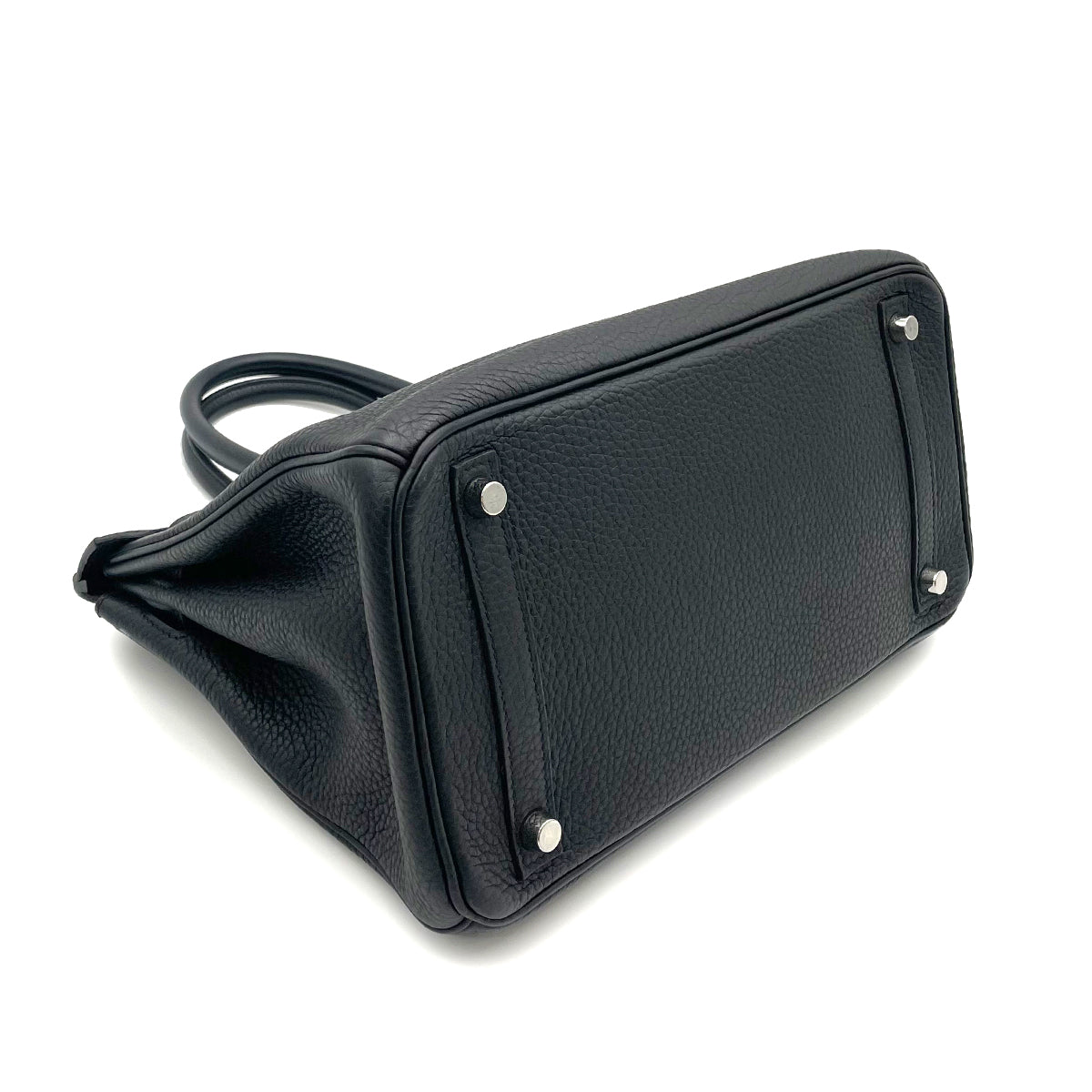 HERMES BIRKIN 30 BLACK TAURILLON CLEMENCE HAND BAG □O 90263322