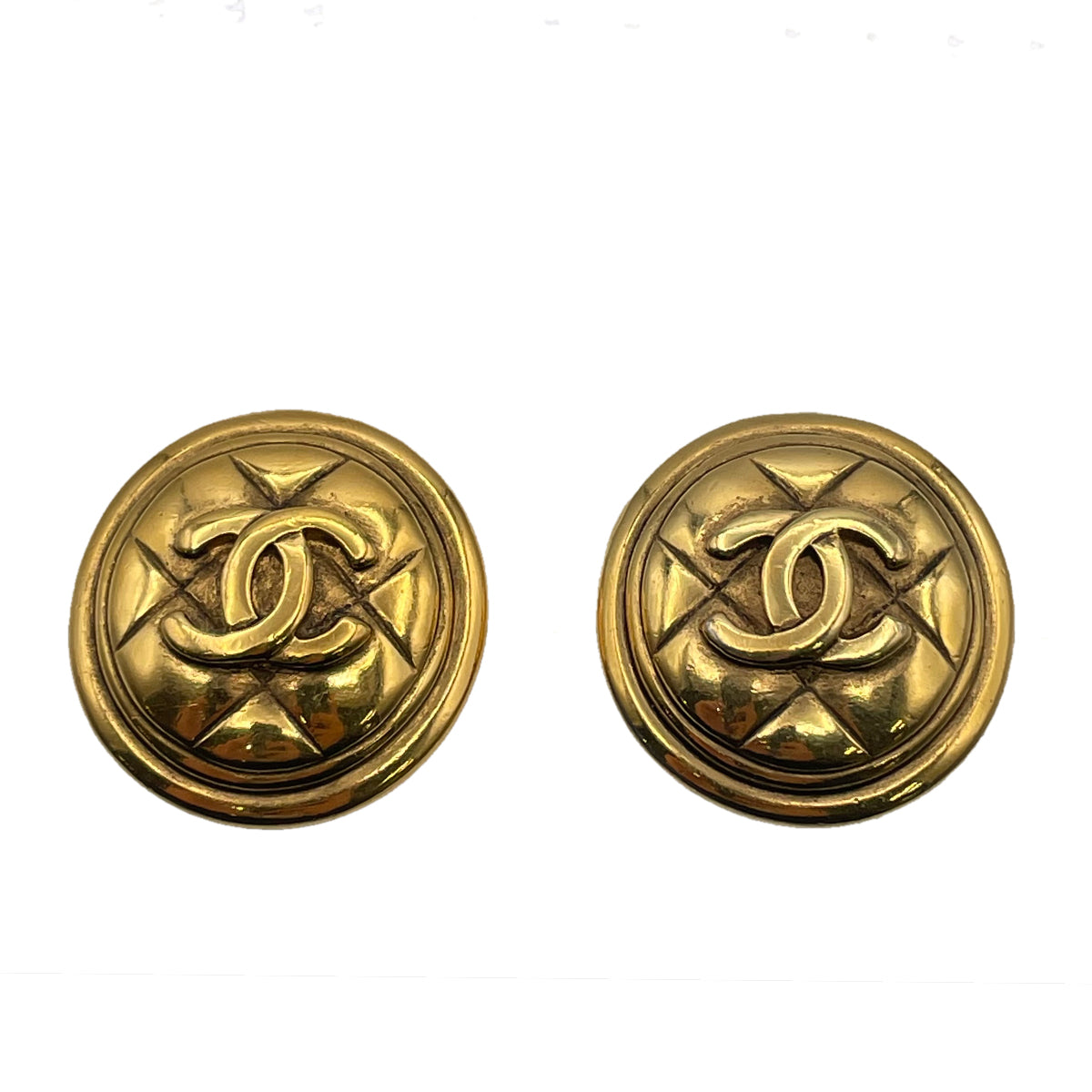 CHANEL VINTAGE EARRINGS COCOMARK ROUND ACCESSOR 90263327