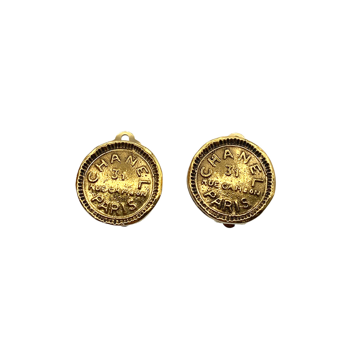 CHANEL VINTAGE EARRINGS ROUND CHANEL 31 RUE CAMBON ACCESSORY 90263332