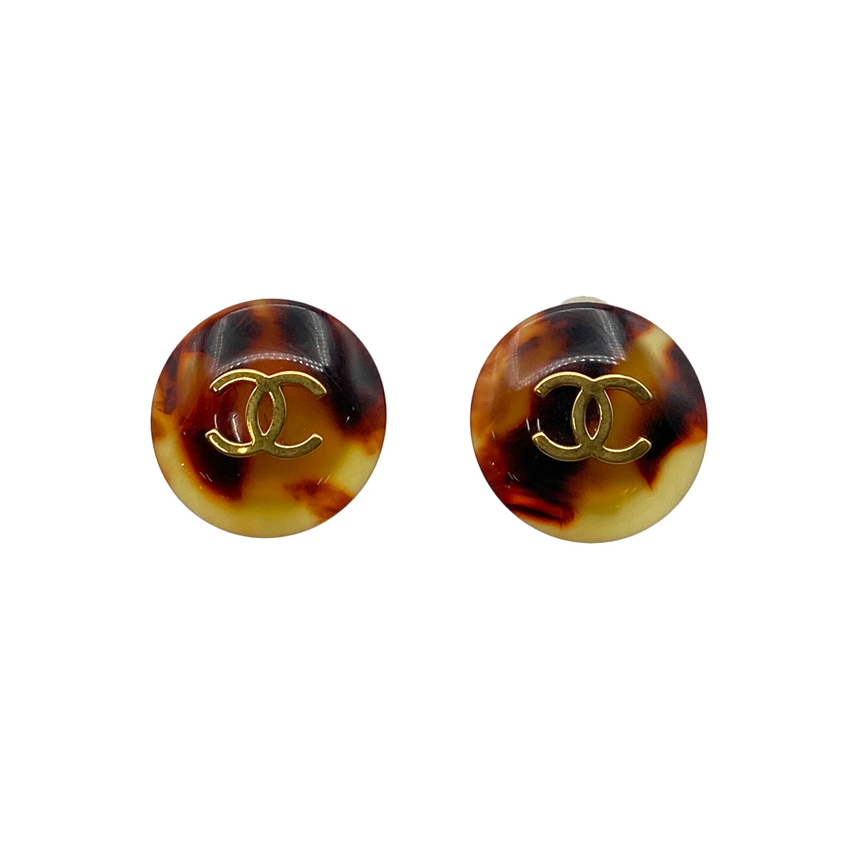 CHANEL VINTAGE EARRINGS COCOMARK ROUND ACCESSORY 97P 90263612