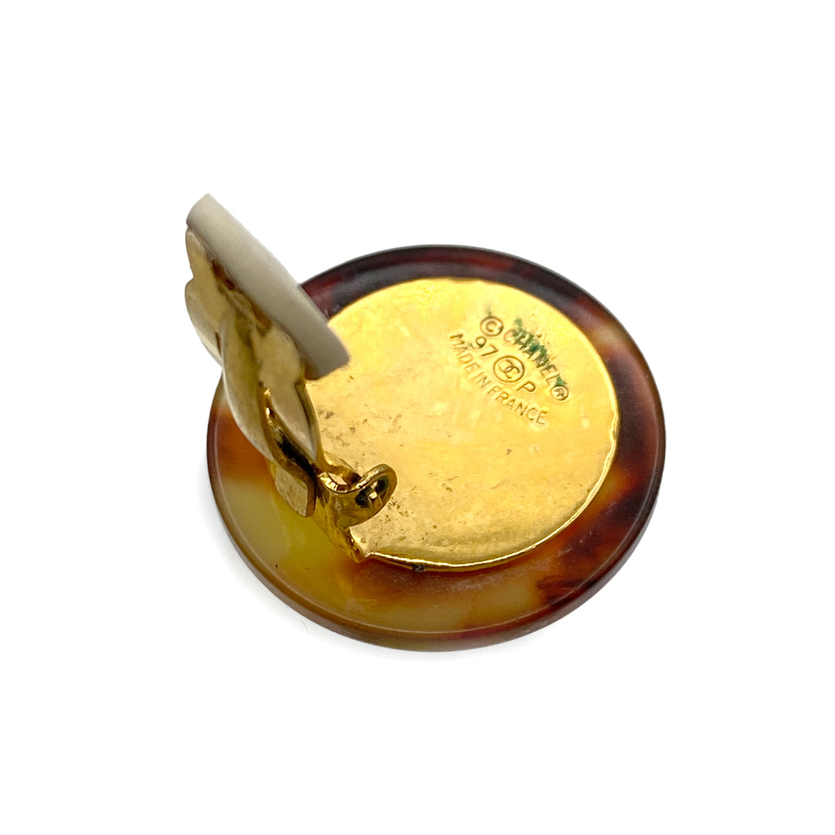 CHANEL VINTAGE EARRINGS COCOMARK ROUND ACCESSORY 97P 90263612