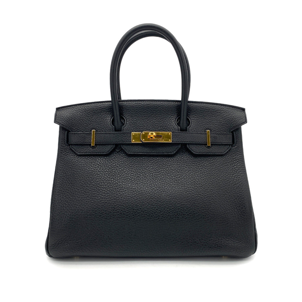 HERMES BIRKIN 30 BLACK TOGO HAND BAG □P GHW 90263621