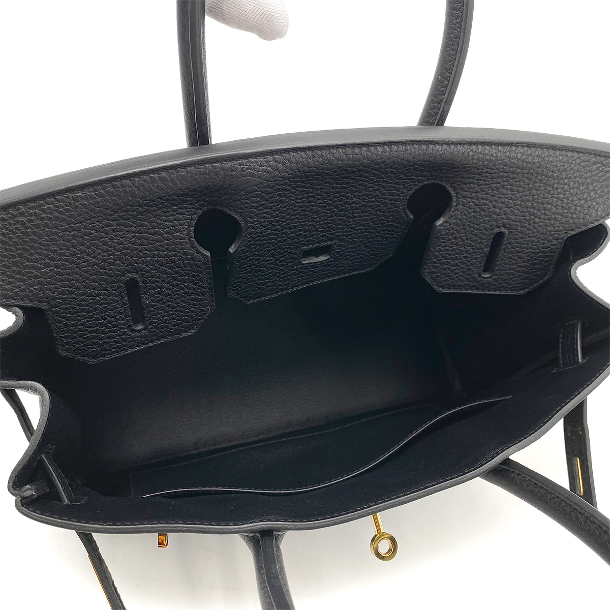 HERMES BIRKIN 30 BLACK TOGO HAND BAG □P GHW 90263621