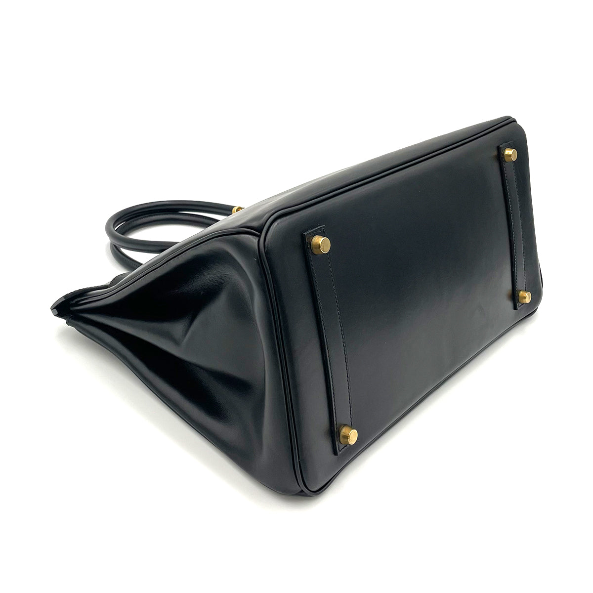 HERMES BIRKIN 35 BLACK BOXCALF HAND BAG □A 90263626