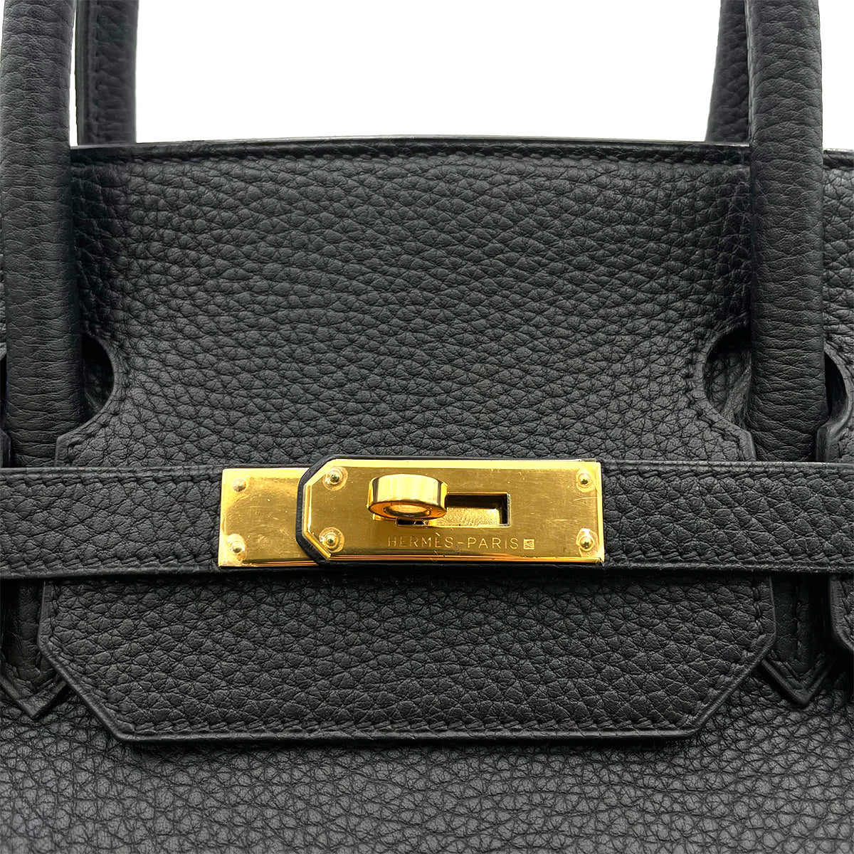 HERMES BIRKIN 40 BLACK TAURILLON CLEMENCE HAND BAG □E GHW 90263650