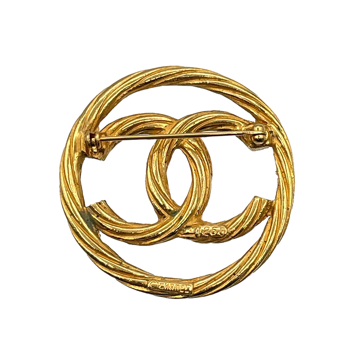 CHANEL VINTAGE BROACH COCO MARK COCO MARK ROUND 90263661