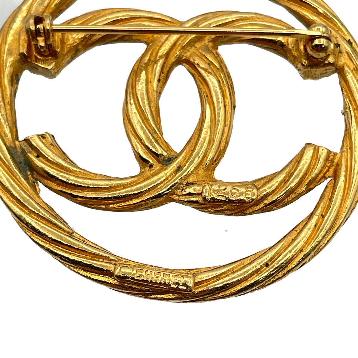 CHANEL VINTAGE BROACH COCO MARK COCO MARK ROUND 90263661
