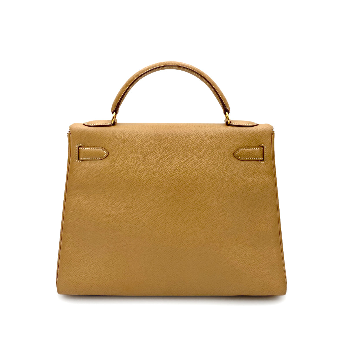 HERMES KELLY 32 RETOURNE NATURAL COUCHVEL HAND SHOULDER BAG 〇X GHW 90264336