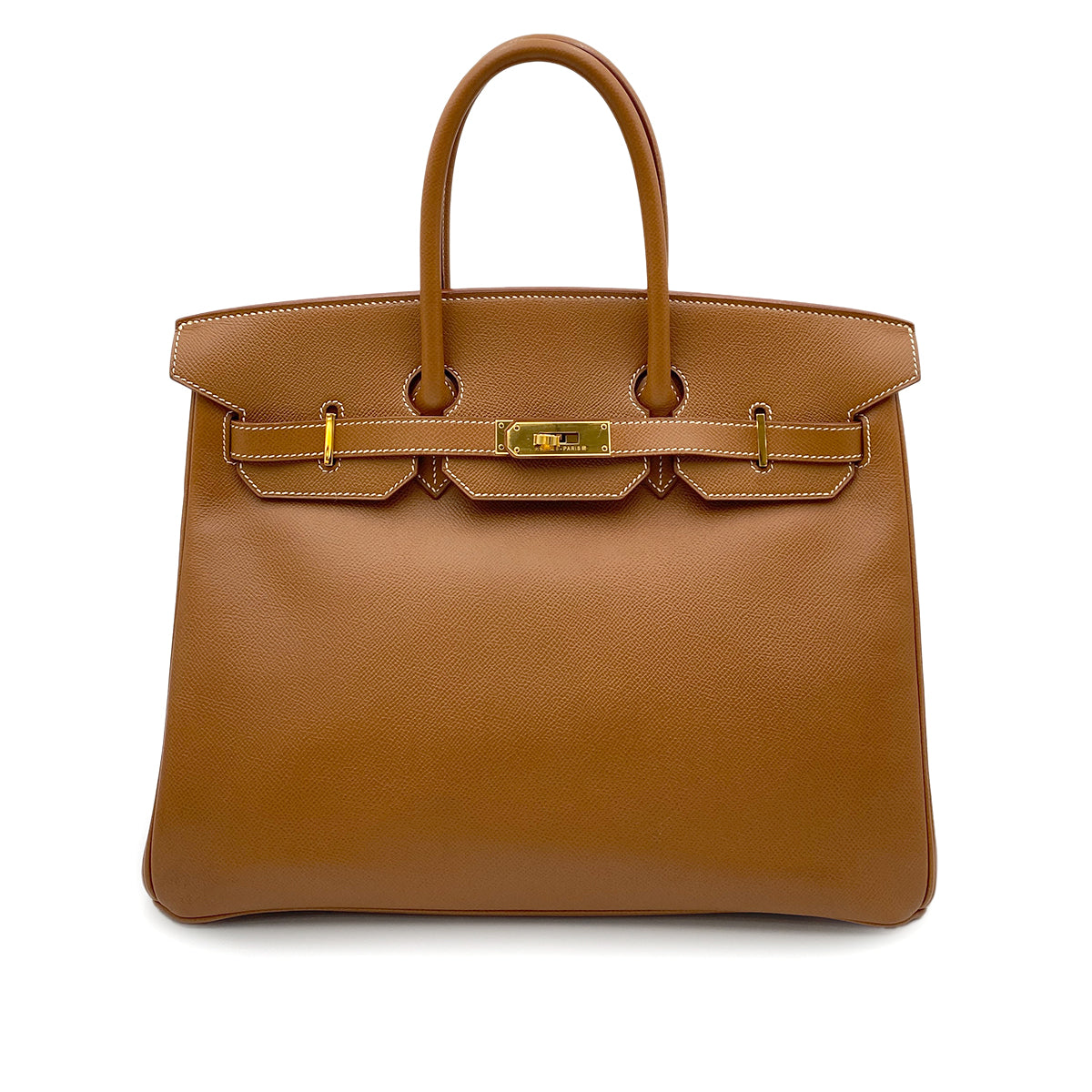 HERMES BIRKIN 35 GOLD COURCHEVEL HAND BAG 〇Z GHW 90264340