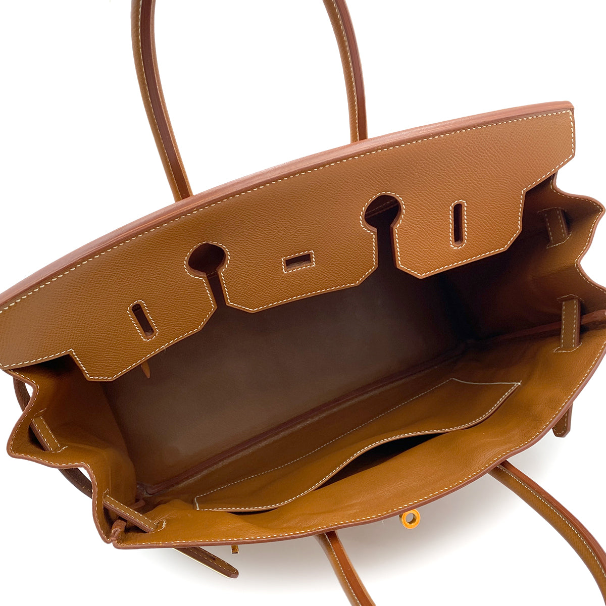 HERMES BIRKIN 35 GOLD COURCHEVEL HAND BAG 〇Z GHW 90264340