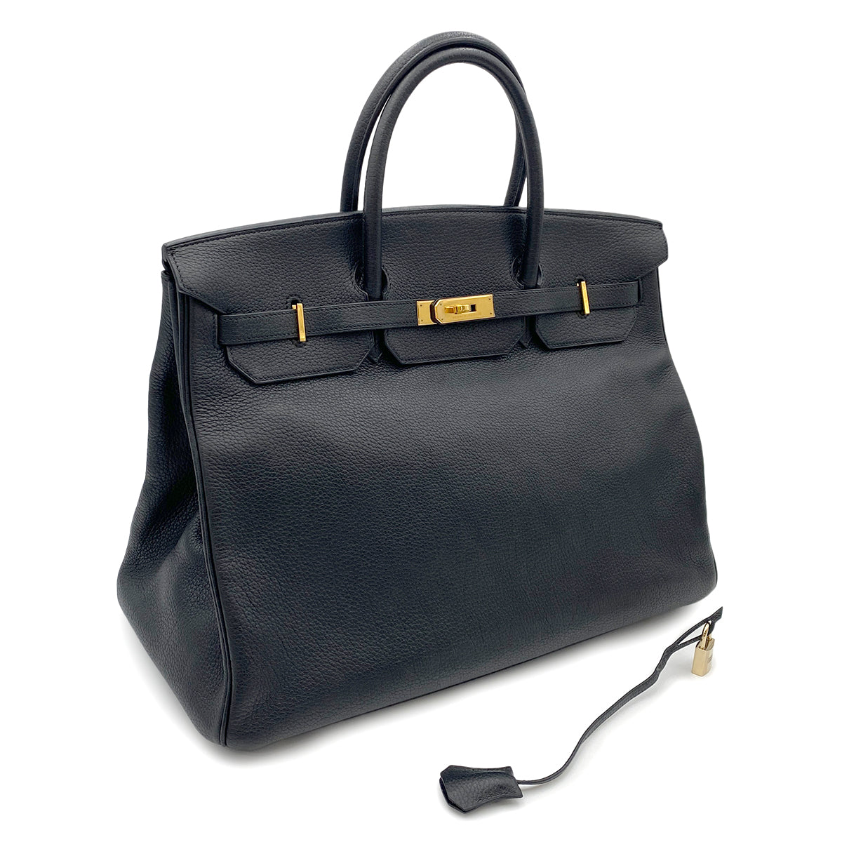HERMES BIRKIN 40 BLACK TOGO HAND BAG □E GHW 90264342