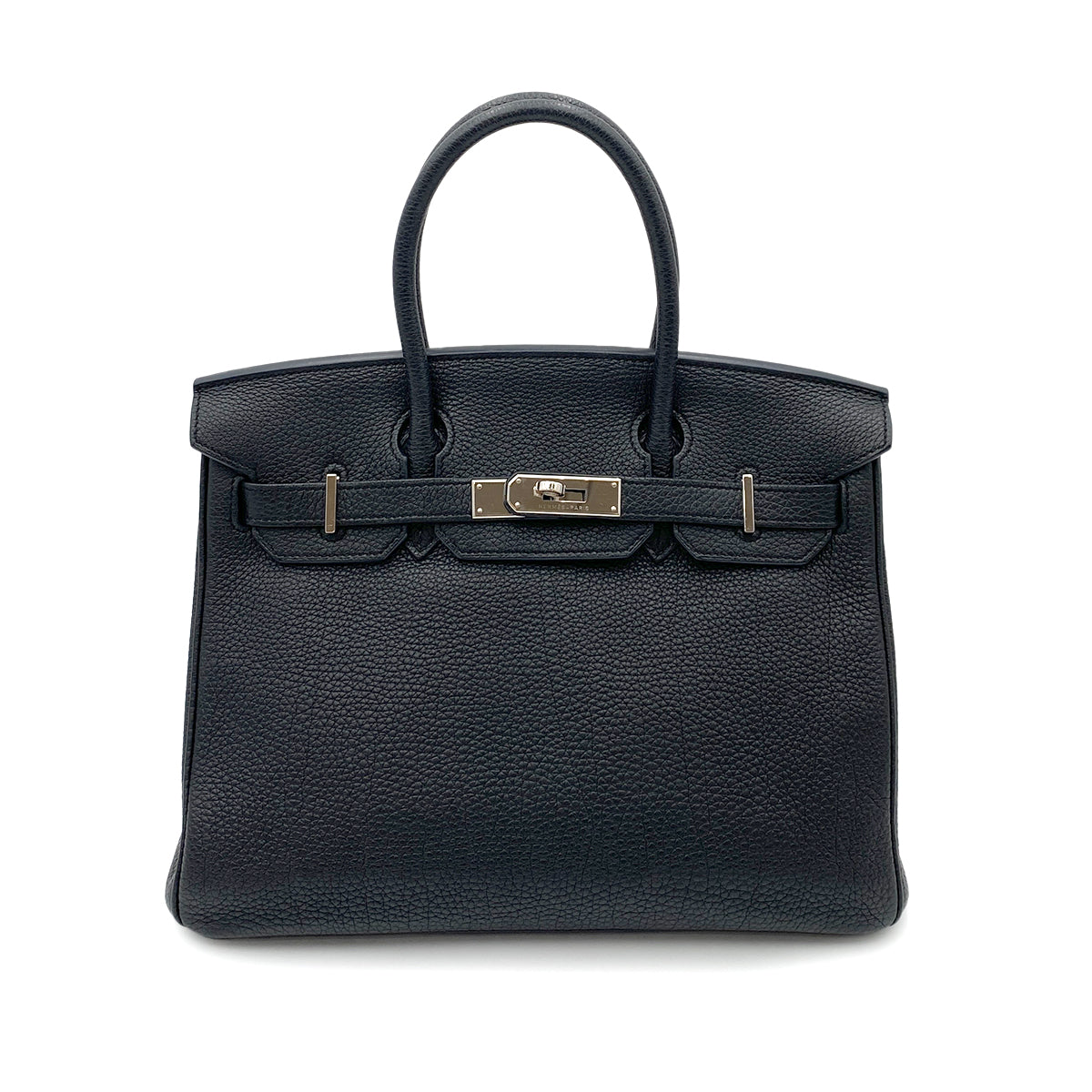 HERMES BIRKIN 30 BLACK TOGO HAND BAG □M SHW 90264345