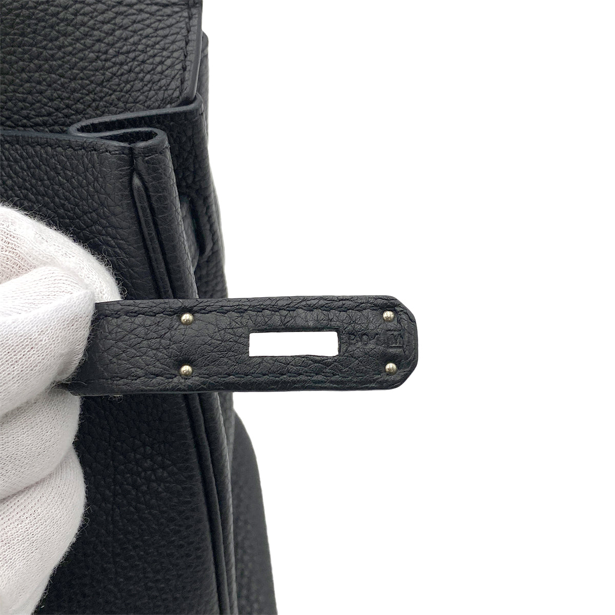 HERMES BIRKIN 30 BLACK TOGO HAND BAG □M SHW 90264345