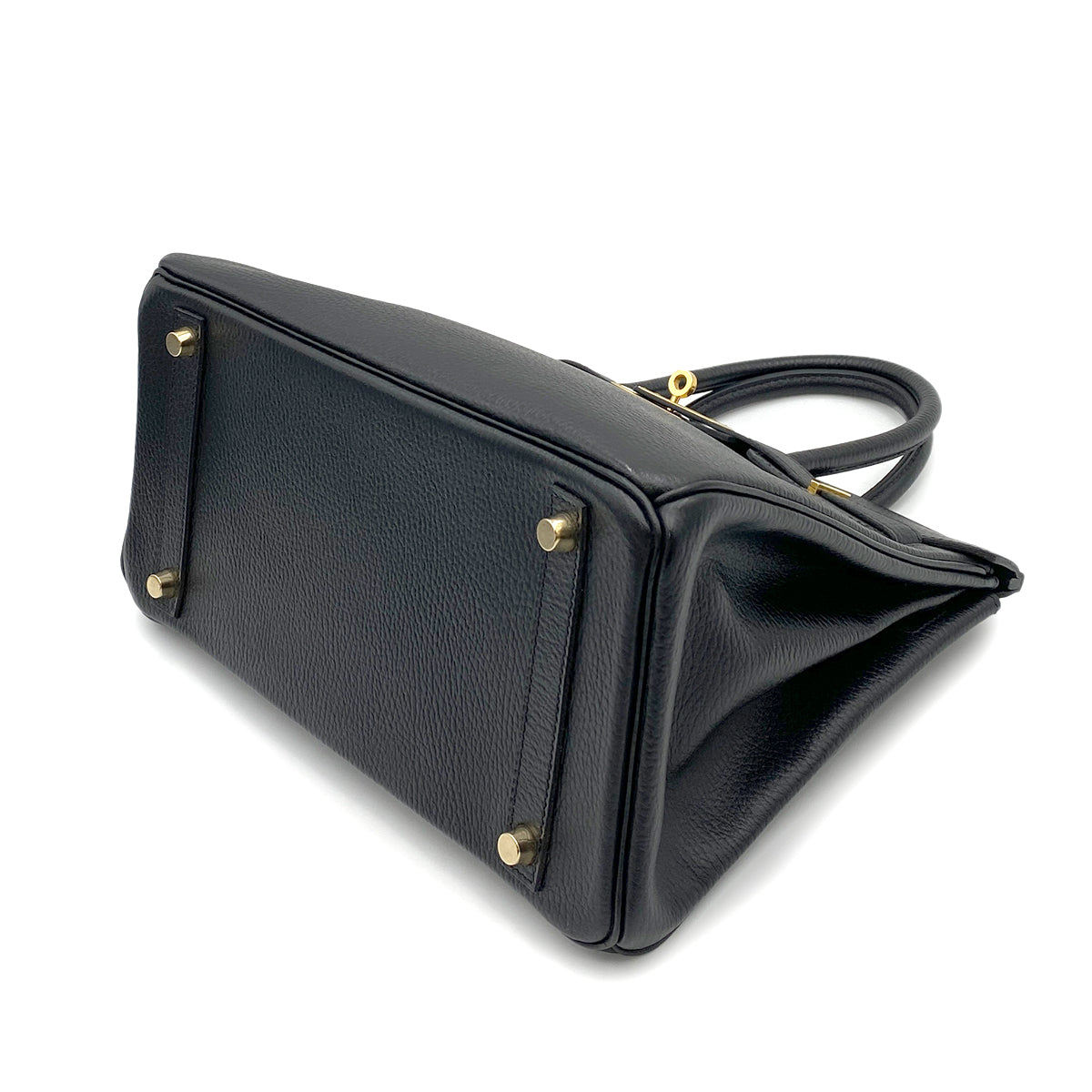 HERMES BIRKIN 30 BLACK ARDENNES HAND BAG □E GHW 90264352