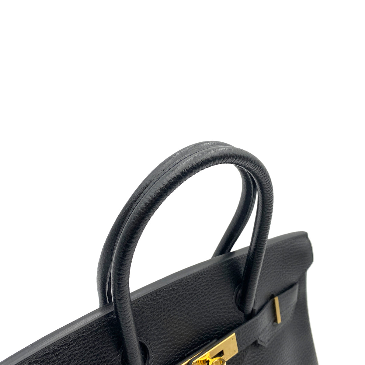 HERMES BIRKIN 30 BLACK ARDENNES HAND BAG □E GHW 90264352