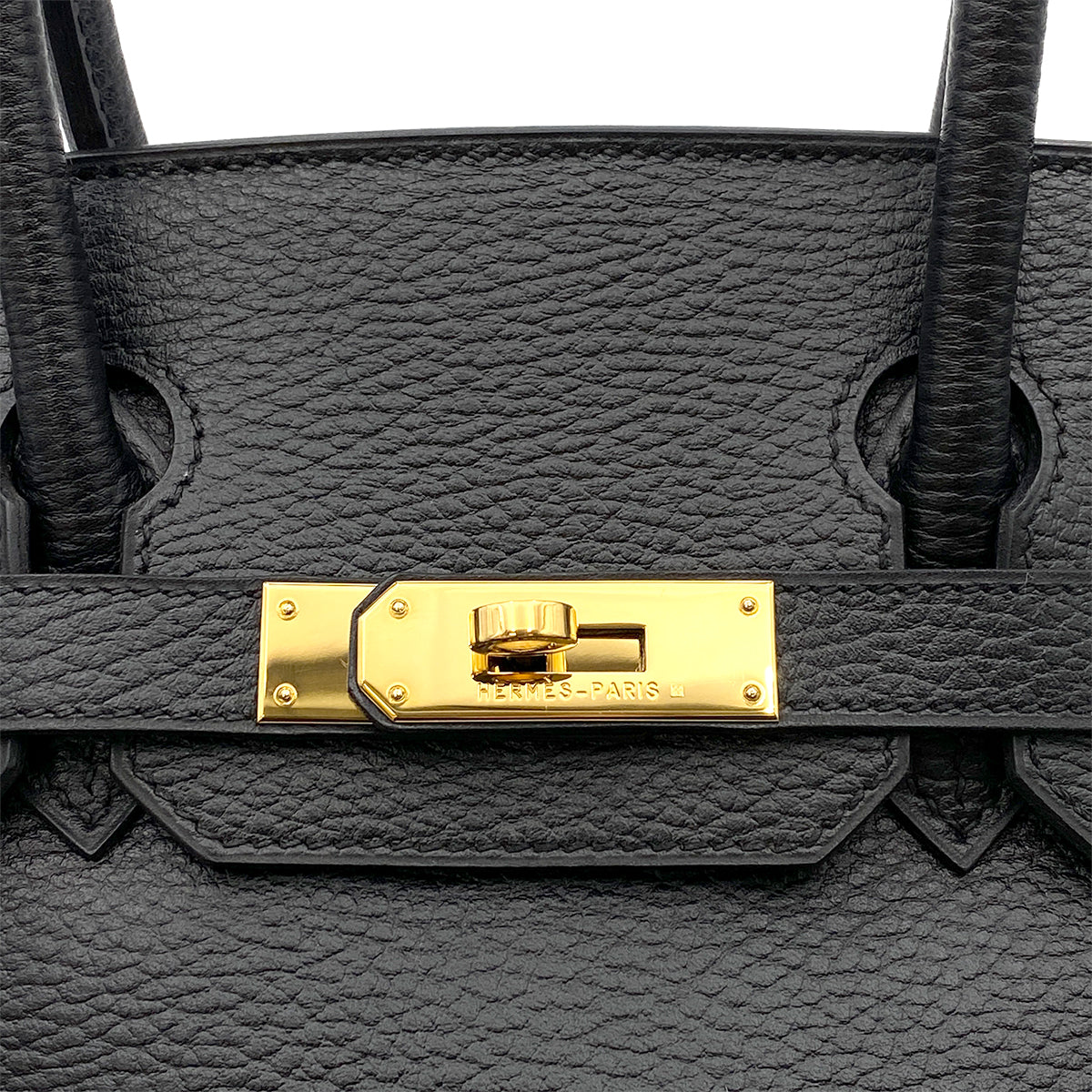 HERMES BIRKIN 30 BLACK ARDENNES HAND BAG □E GHW 90264352