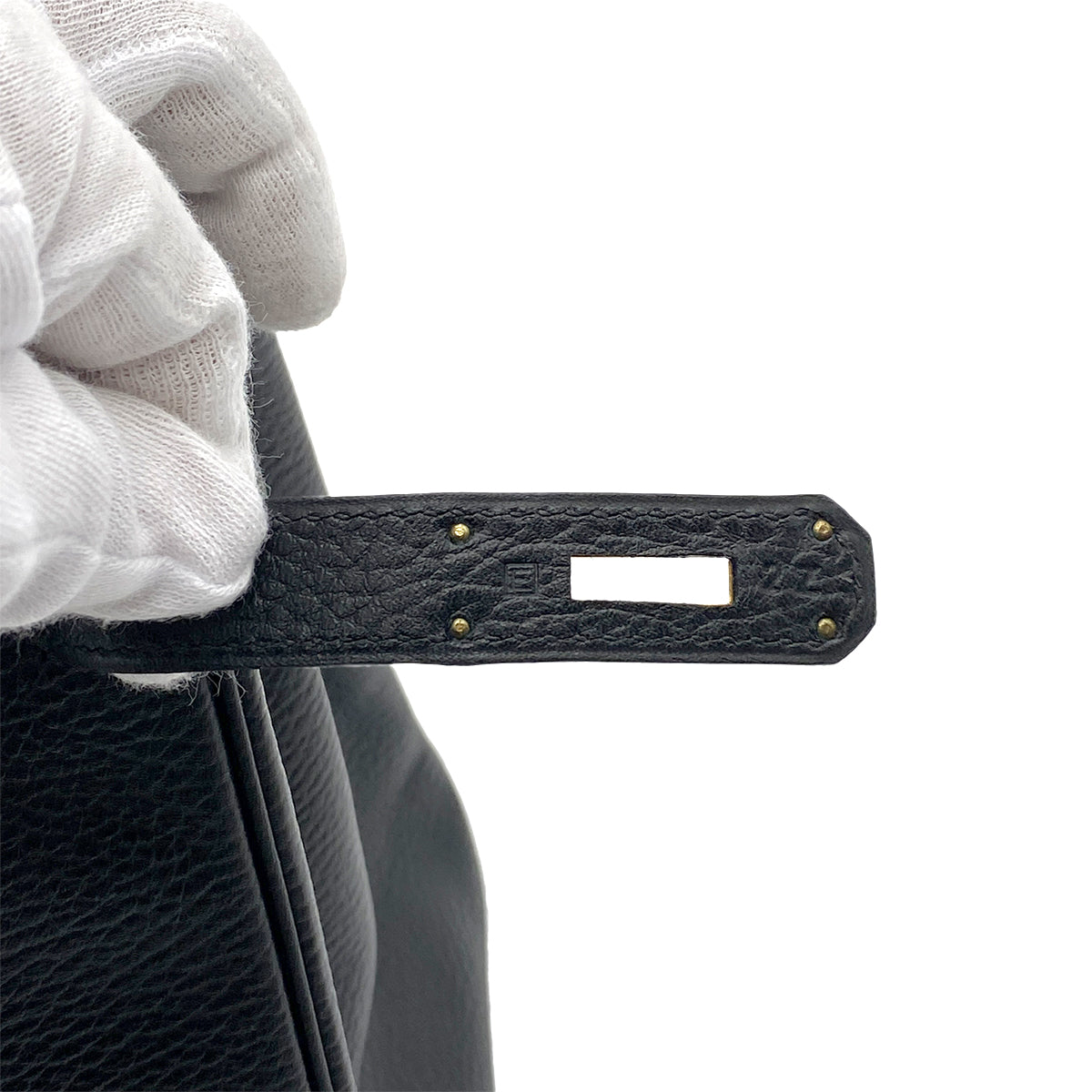 HERMES BIRKIN 30 BLACK ARDENNES HAND BAG □E GHW 90264352