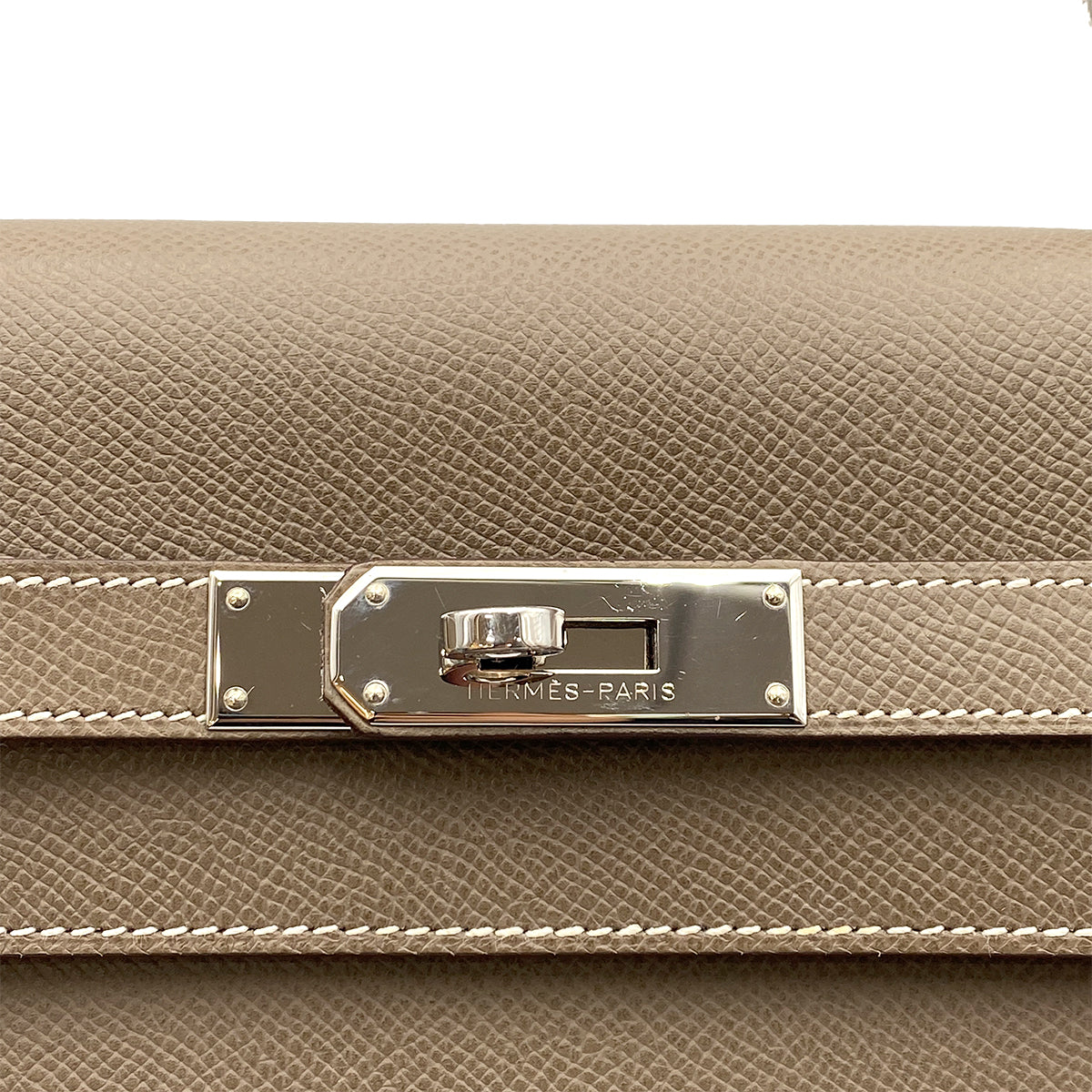 HERMES KELLY 35 SELLIER ETOUPE EPSOM HAND SHOULDER BAG □L SHW 90264355
