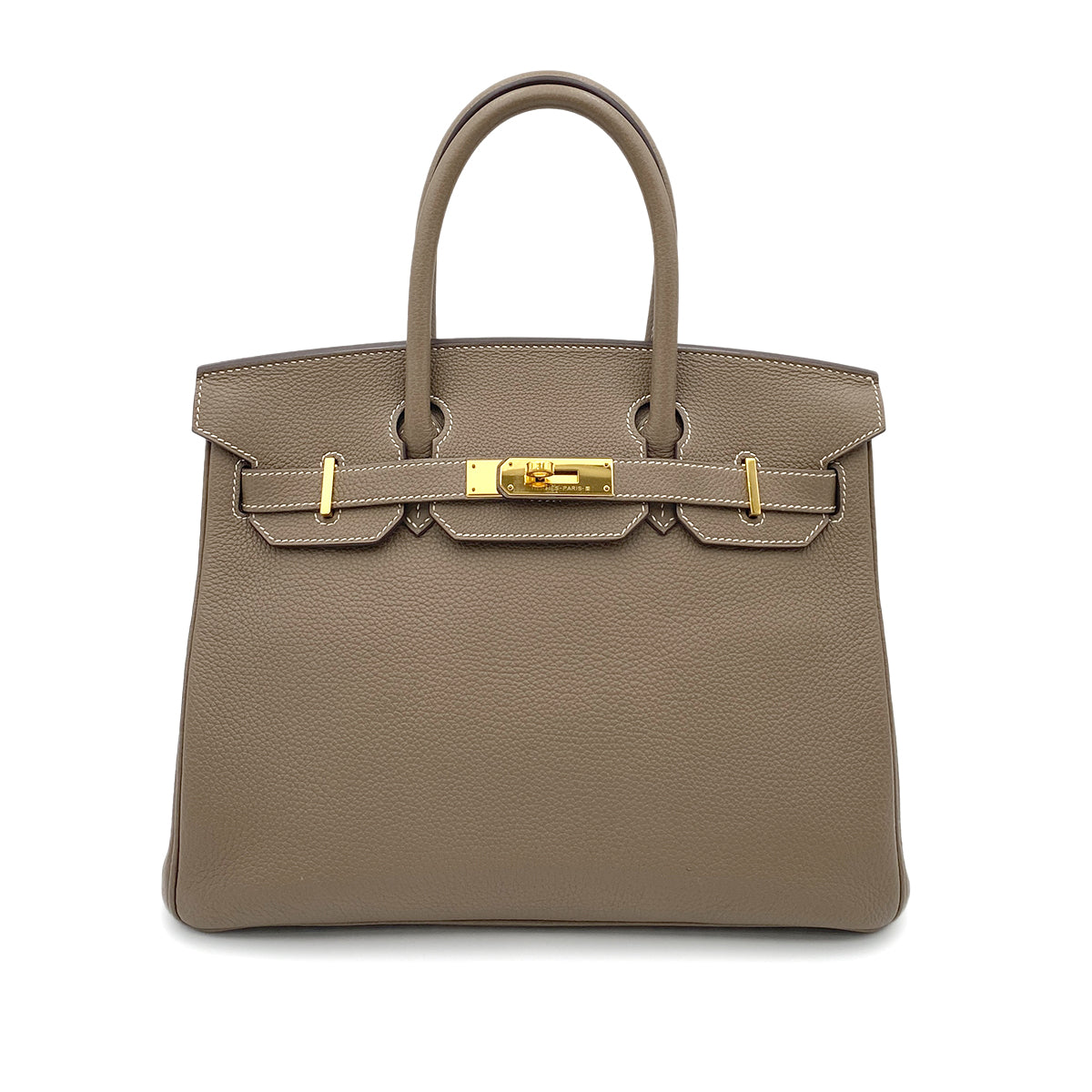 HERMES BIRKIN 30 ETOUPE TOGO HAND BAG A GHW 90264356