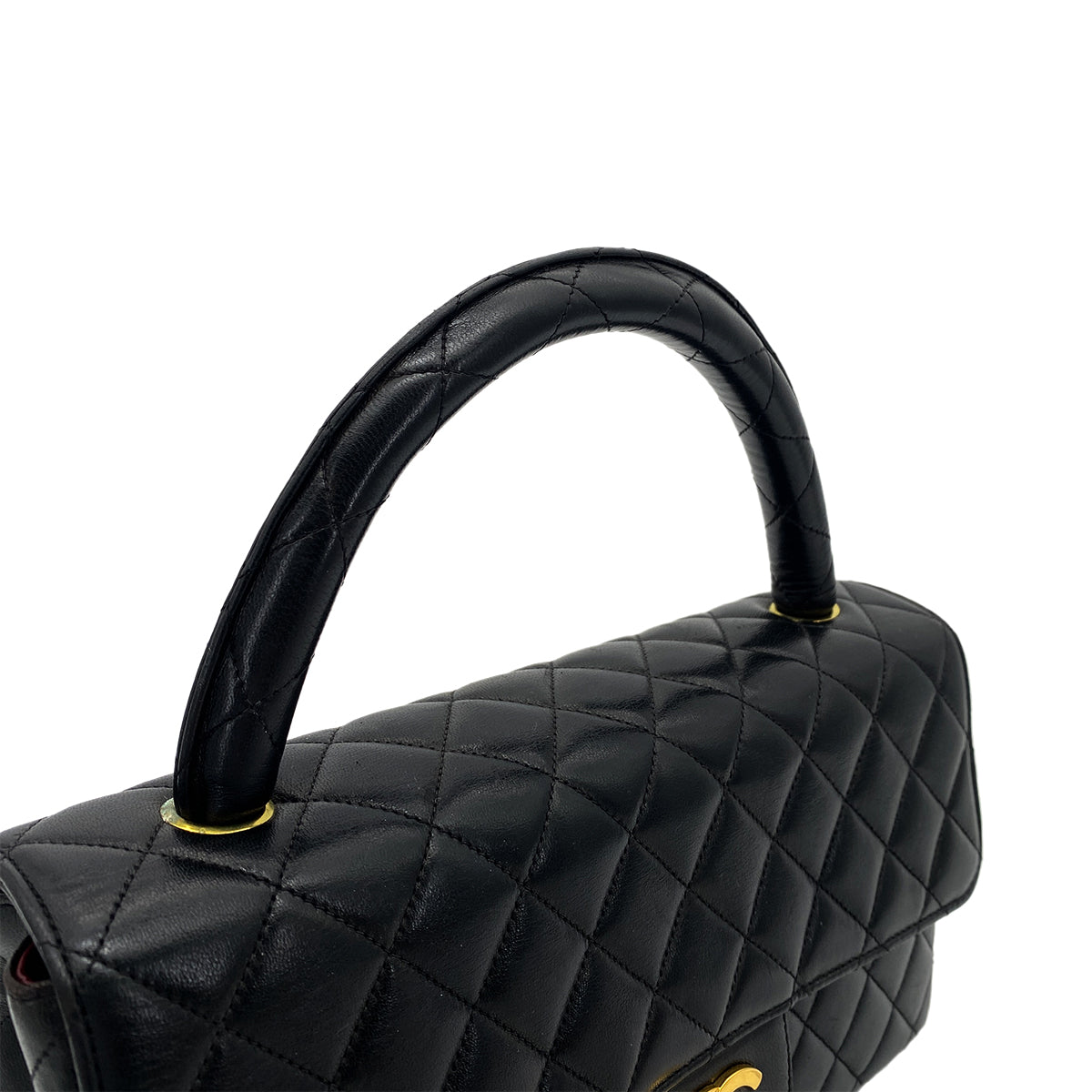 CHANEL VINTAGE PARENT-CHILD BAG PARENTS ONLY BLACK LAMB SKIN 90264368