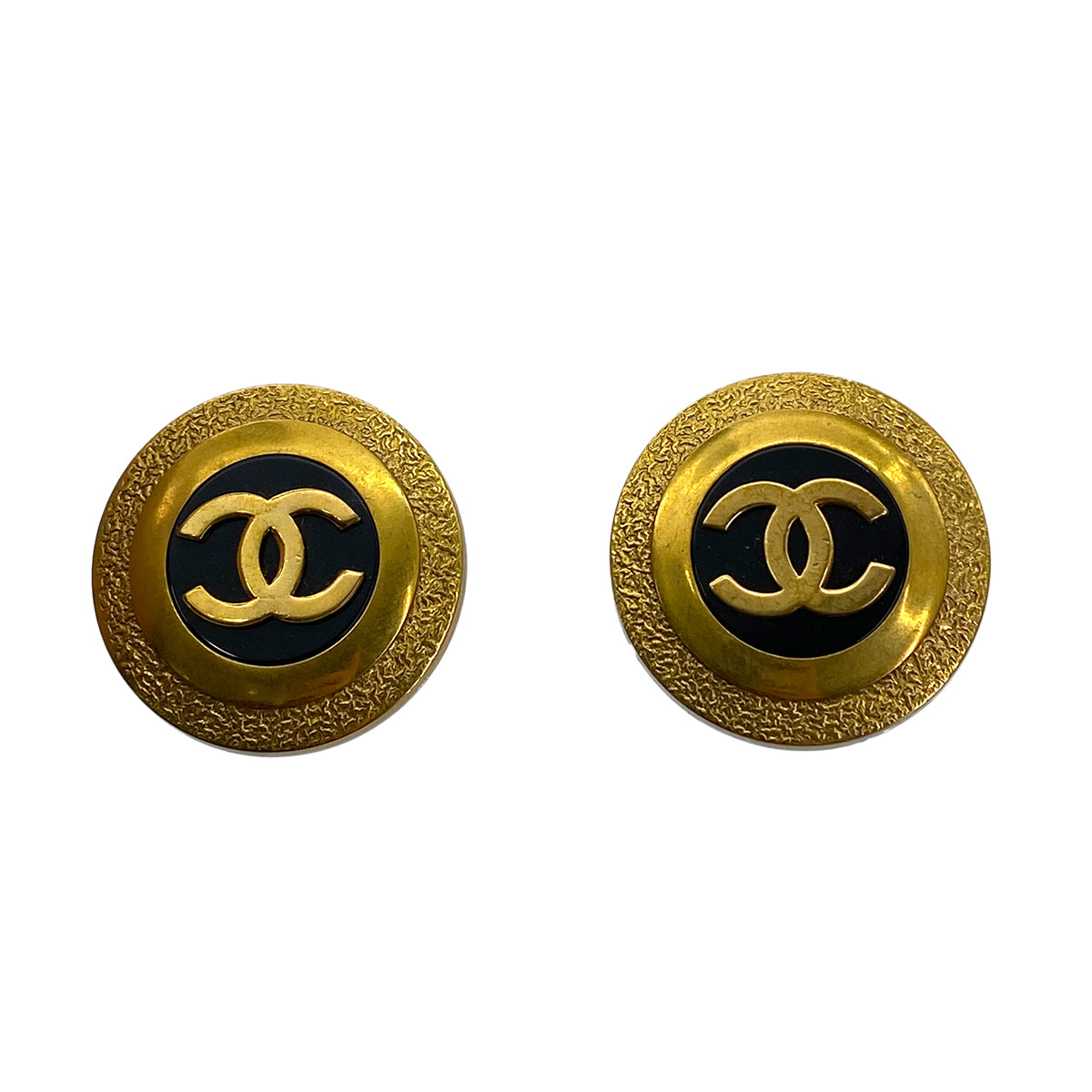 CHANEL VINTAGE EARRINGS COCOMARK ROUND ACCESSORY 28 90264391