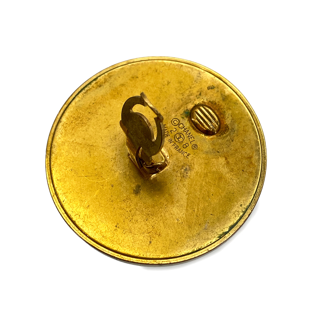 CHANEL VINTAGE EARRINGS COCOMARK ROUND ACCESSORY 28 90264391