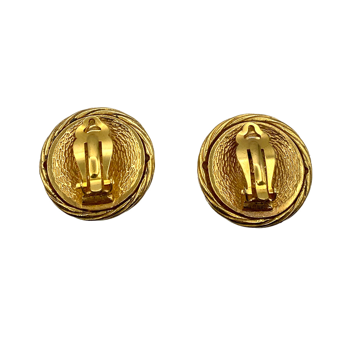 CHANEL VINTAGE EARRINGS COCOMARK ROUND ACCESSORY 93P 90264395