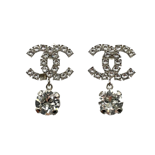 CHANEL EARRINGS COCOMARK SWING RHINESTONE ACCESSORY B20V 90264398