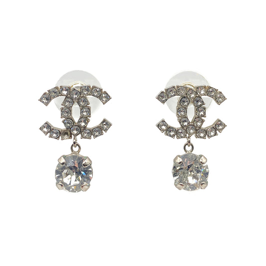 CHANEL EARRINGS COCOMARK RHINESTONE SWING ACCESSORY B20V 90264398