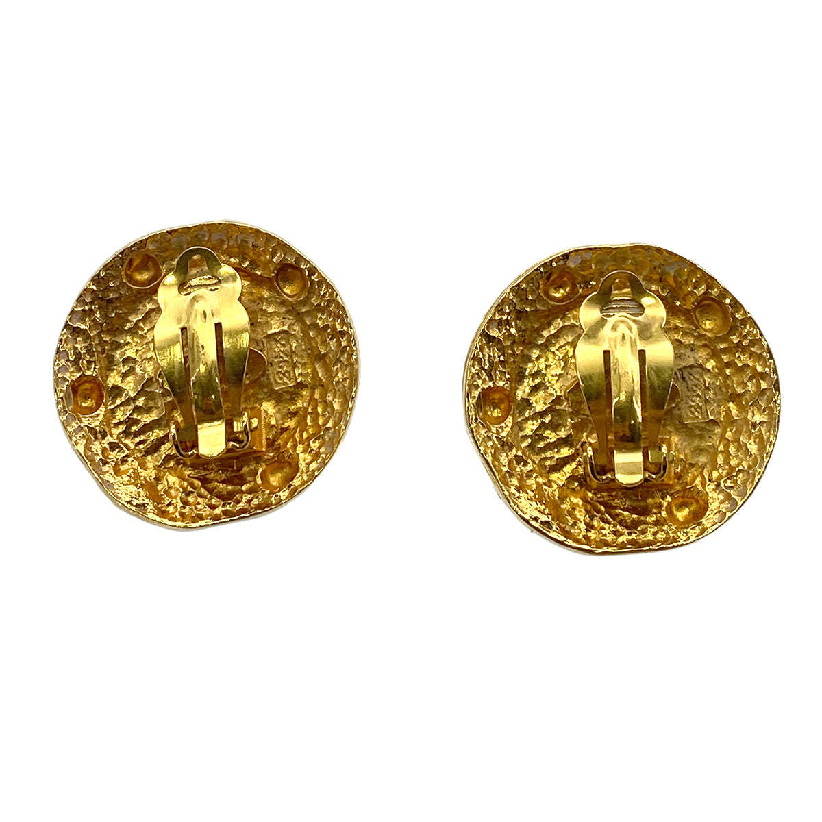 CHANEL VINTAGE EARRINGS COCOMARK FAUX PEARL ROUND ACCESSORY 90264412