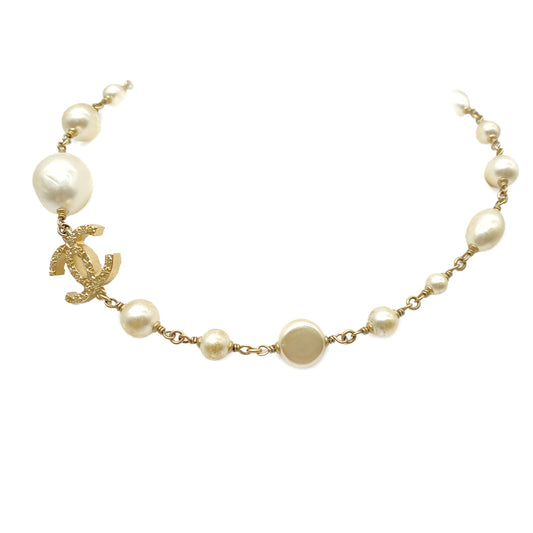 CHANEL NECKLACE COCOMARK FAUX PEARL ACCESSORY 08A 90264429