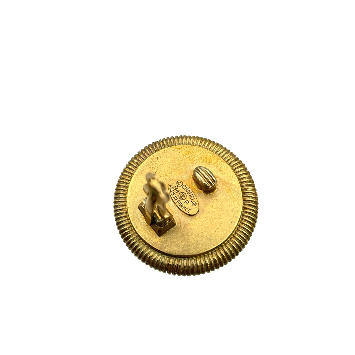 CHANEL VINTAGE EARRINGS COCOMARK ROUND ACCESSOR 94P 90264432