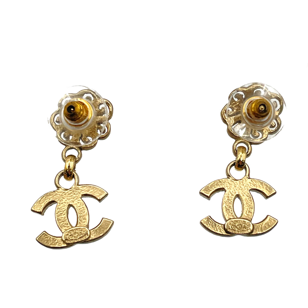 CHANEL EARRINGS COCOMARK SWING RHINESTONE ACCESSORY 03A 90264443
