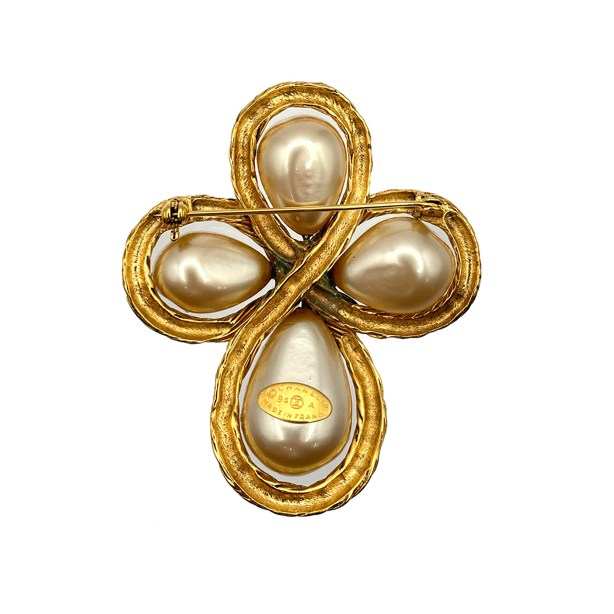 CHANEL VINTAGE BROACH PEARL COCO MARK ACCESSORY 94P  90264446