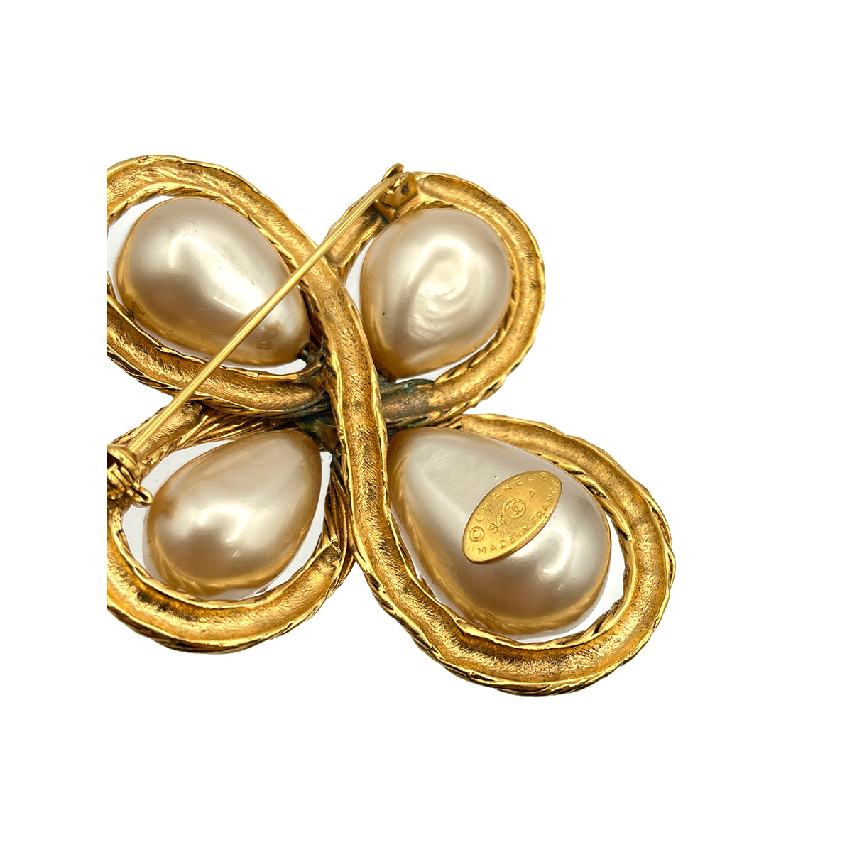 CHANEL VINTAGE BROACH PEARL COCO MARK ACCESSORY 94P  90264446