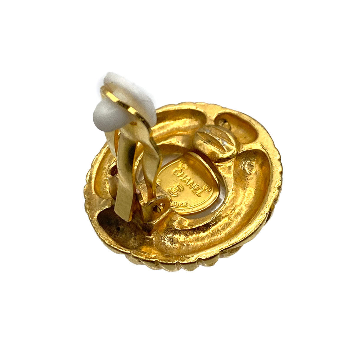 CHANEL VINTAGE EARRINGS ROUND PEARL MOTIF ACCESSORY 90264453