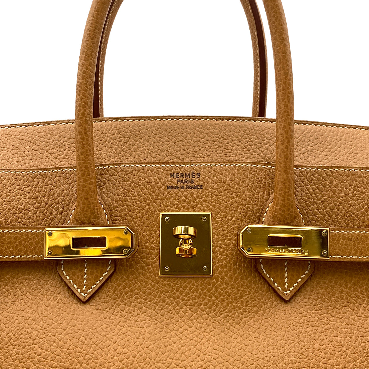 HERMES BIRKIN 35 GOLD ARDENNES HAND BAG □B GHW 90264495