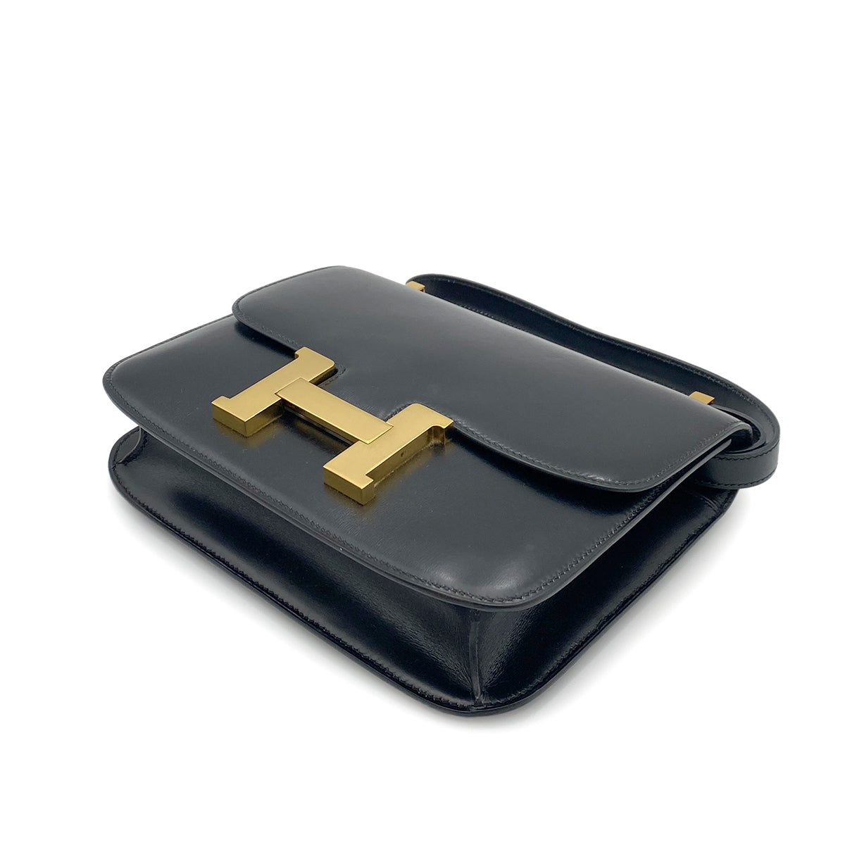 HERMES CONSTANCE BLACK BOXCALF SHOULDER BAG 〇B GHW 90264498